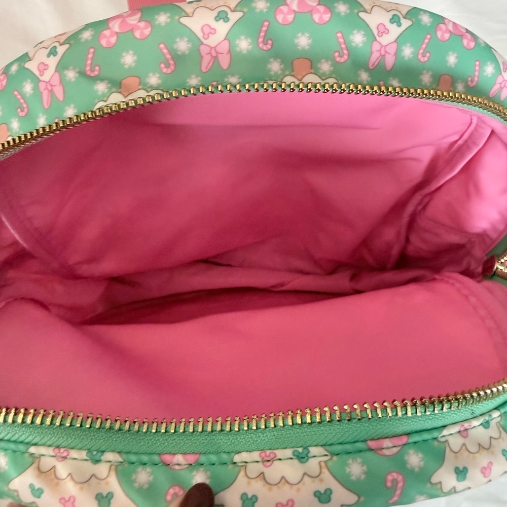Disney Stoney Clover Green and Pink Christmas Tree Backpack - Picture 5 of 6